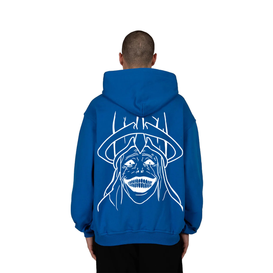 God Statue Streetwear Hoodie Blue - AY-Line Anime