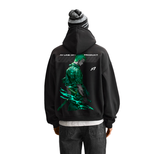 Zoro Y2K Streetwear Hoodie Black - AY-Line Anime